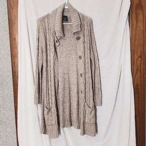 Tan brown sweater cardigan